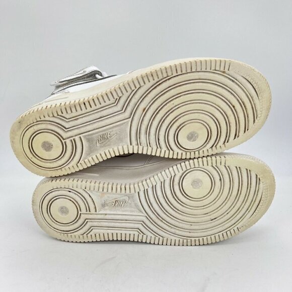 Nike Air Force 1 Mid Af1 Triple White Youth Sneaker Shoes 314195-113 Size 4Y - Picture 10 of 12